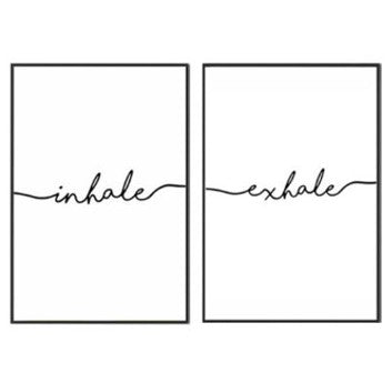 Box Frame Canvas Print - Inhale / Exhale Set