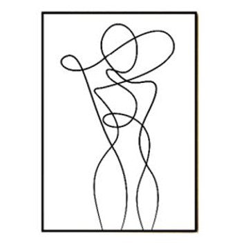 Box Frame Canvas Print - Woman