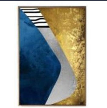Box Frame Canvas Print - Gold/Blue A1083